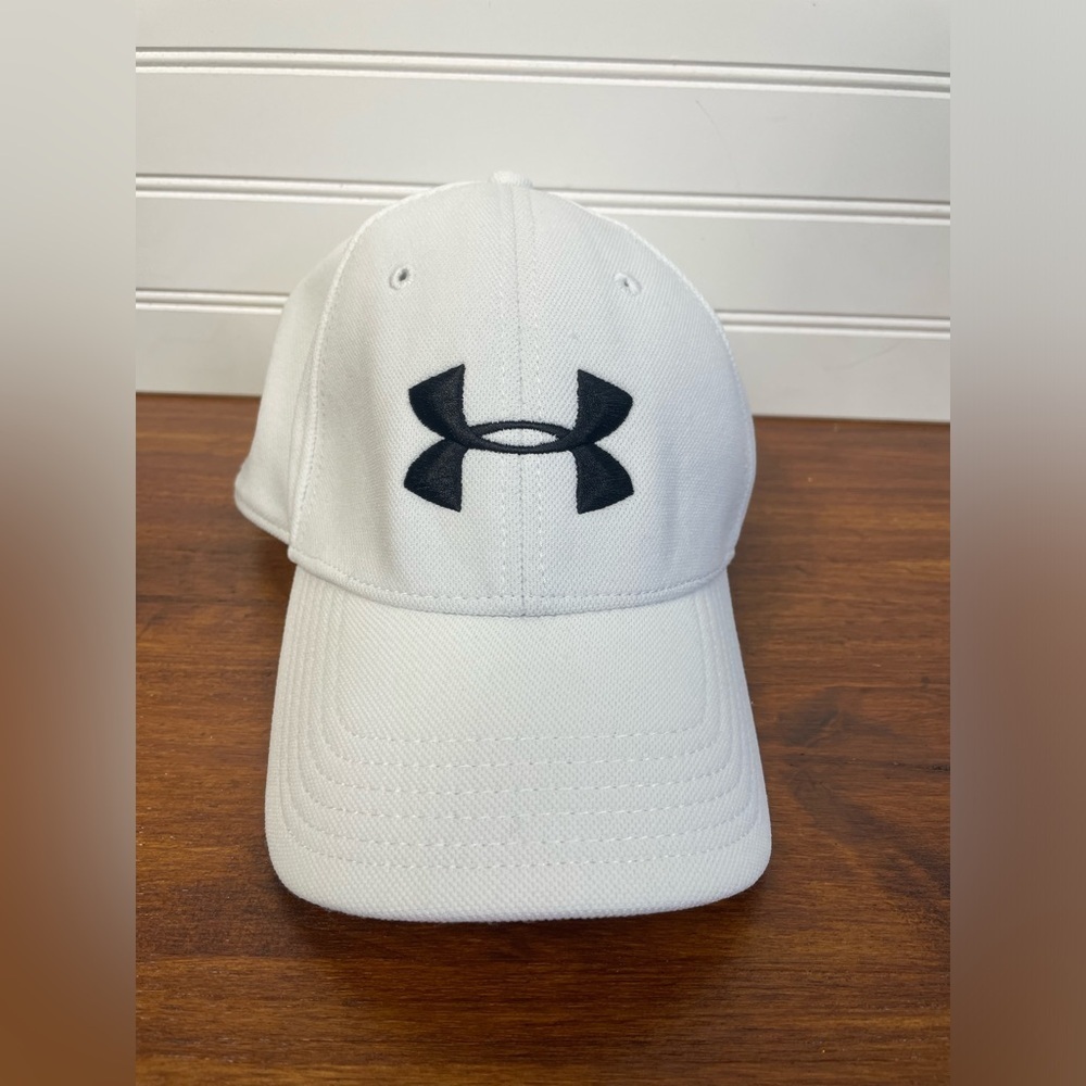 Under Armour White Sporty Baseball Cap Embroidered Logo Size Large/XL Men’s GUC